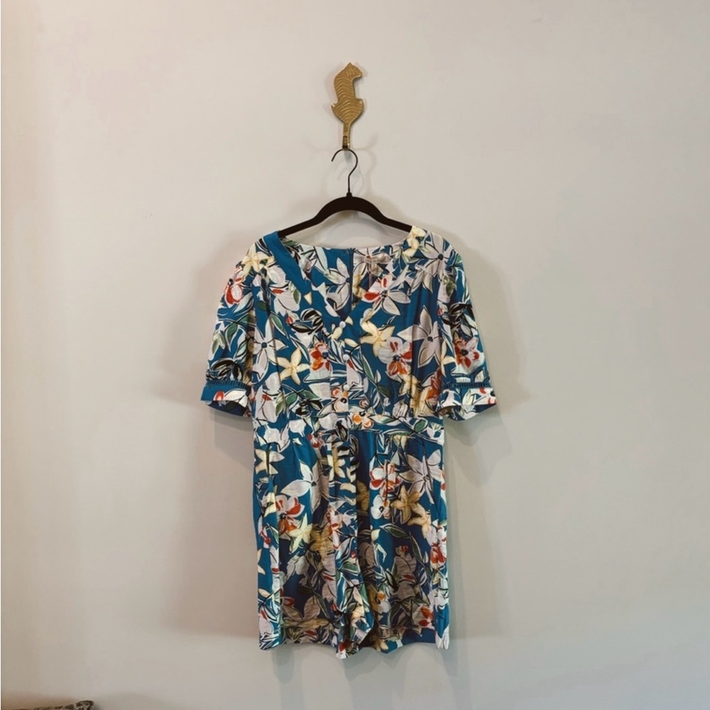 Skies Are Blue Floral Patterned Romper NWT